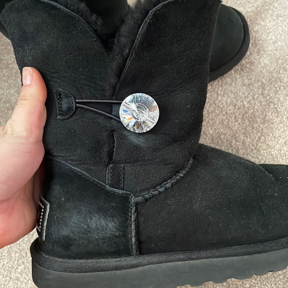 Black Ugg boots with bling